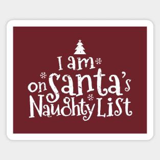 Santa's Naughty List White Version Magnet
